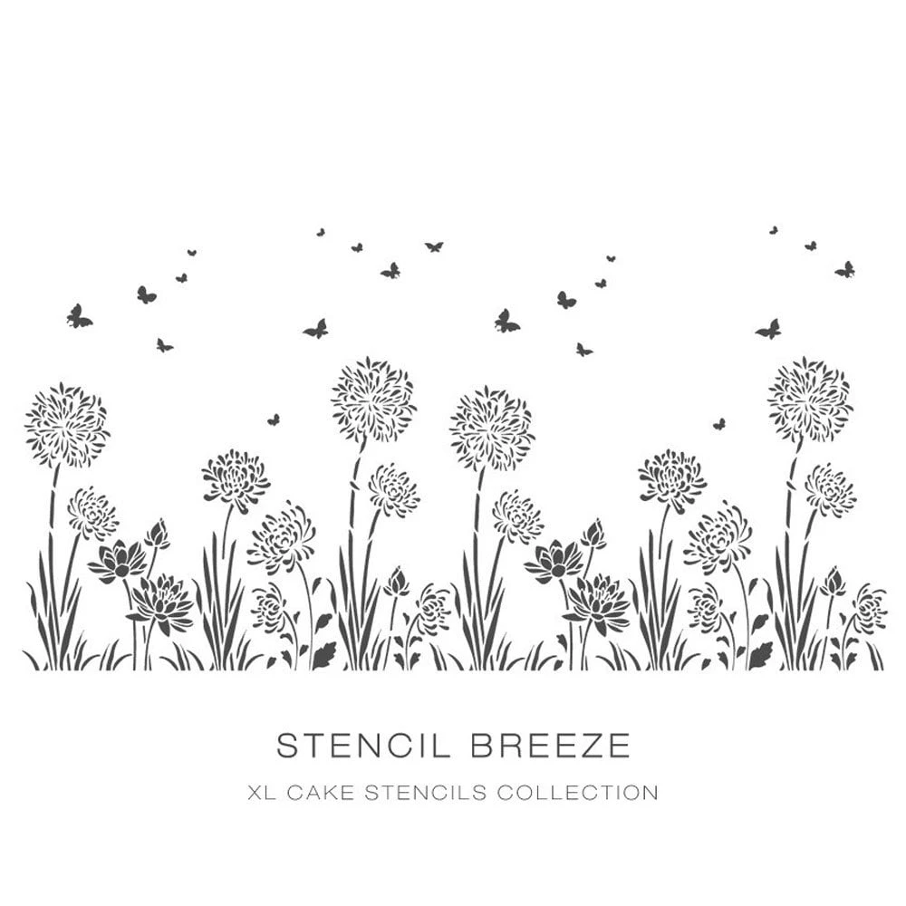 Silvia Favero Breeze - Double-Barrel Cake Stencil 1 Silvia Favero Breeze - Double-Barrel Cake Stencil