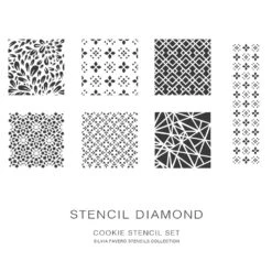 Silvia Favero Cookie Stencil - Diamond - Set Of 7