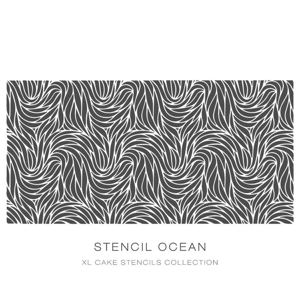 Silvia Favero Ocean - Double-Barrel Cake Stencil 1 Silvia Favero Ocean - Double-Barrel Cake Stencil