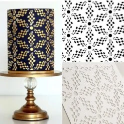 Silvia Favero REGENCY - Double-Barrel Cake Stencil