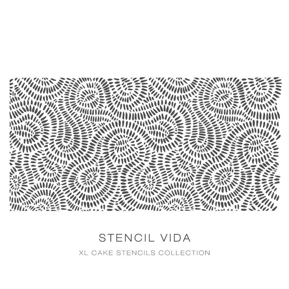 Silvia Favero Vida - Double-Barrel Cake Stencil 1 Silvia Favero Vida - Double-Barrel Cake Stencil