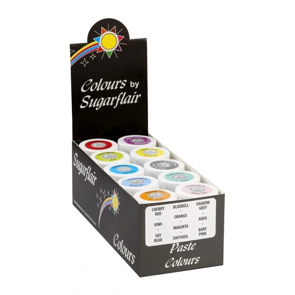 Sugarflair Colours Mixed Pastel Paste Set Of 10 2 Sugarflair Colours Mixed Pastel Paste Set Of 10 - Image 2