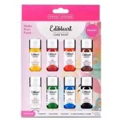 Sweet Sticks Edible Art Decorative Paint - Primary Pack Of 8