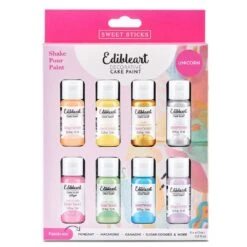 Silikomart Store 10 Sweet Sticks Edible Art Decorative Paint - Unicorn Pack Of 8