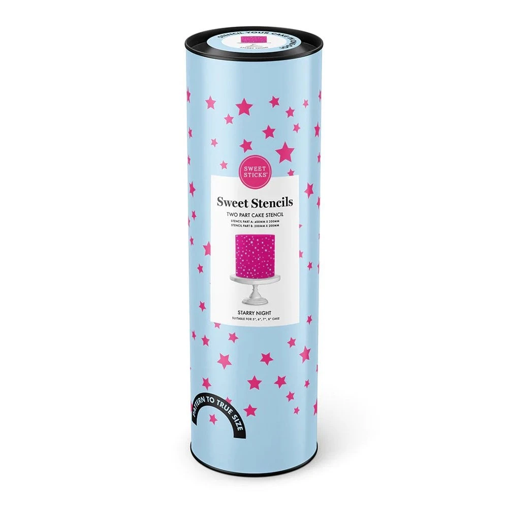 Sweet Sticks Two Part Cake Stencils - Starry Night 2 Sweet Sticks Two Part Cake Stencils - Starry Night - Image 2